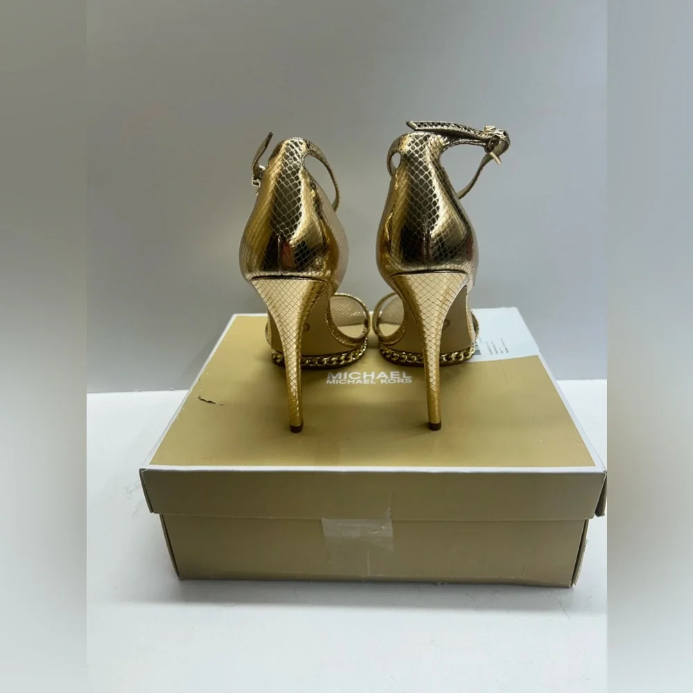 Michael‎ Kors Jordyn Metallic Snake Leather Platforms